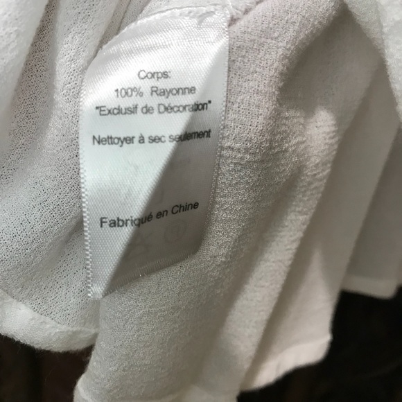 Lush sheer white blouse with lace detail - Picture 6 of 6